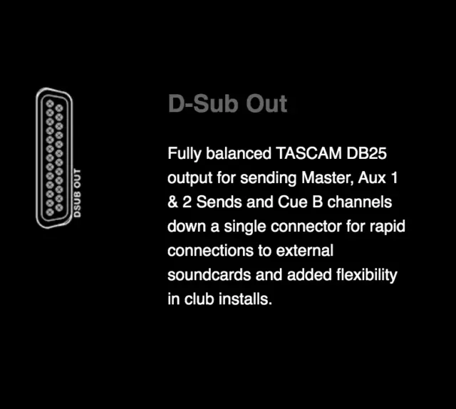 Modello 1 One Play Differenty D-Sub DB-25 cavo analogico formato tascam bilanciato 3