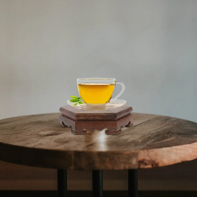 HEXAGONAL BASE FISH Tank Display Stand Decorations for Shelves Miniture