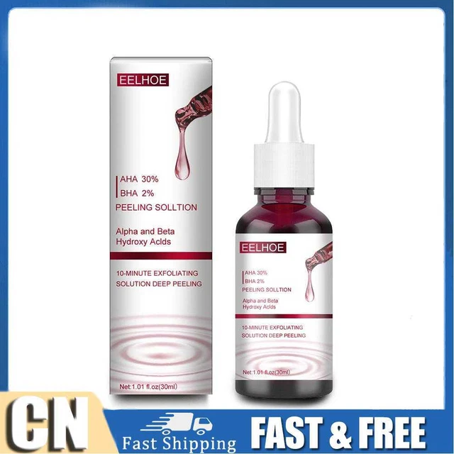 Suero de exfoliación facial ácido salicílico AHA30% BHA 2% extracto de ácido de fruta