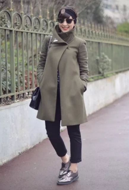 Manteau zara kaki cheap