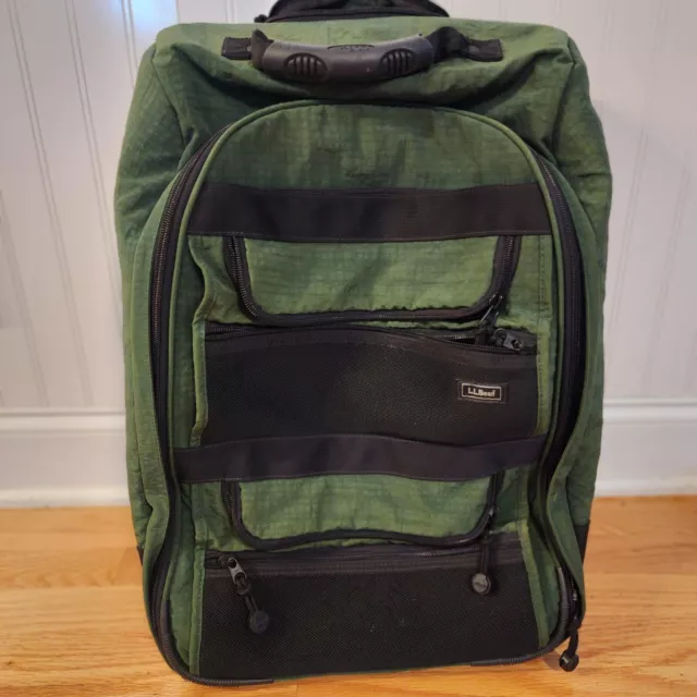 LL Bean Rolling Luggage Gear Bag With Handle, Medium 20" USED