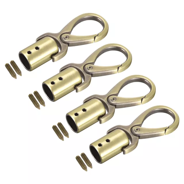 0.55" Cord End Cap Terminator Cord Finding for Tassel Jewelry Making 4Pcs Bronze