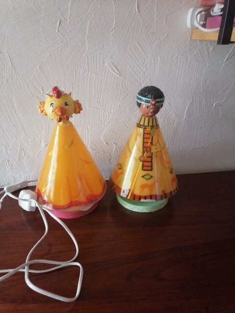 Lampe De Table Enfant - Poupée Musicale Oiseau Bateau - Vintage Curiosité