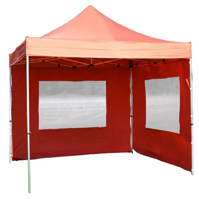 PROFI Falt Pavillon 3x3m terracotta 2 Seitenteile wasserdicht Marktzelt Tasche