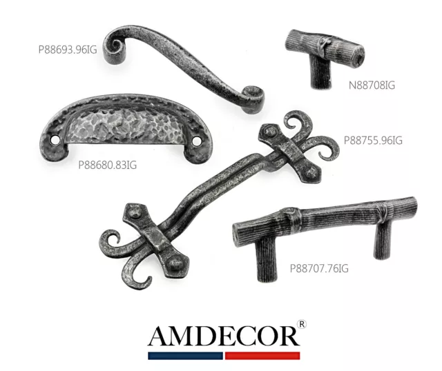Amdecor Vintage Rustic Iron Cabinet Pull Handle knob Hardware designer Highend C