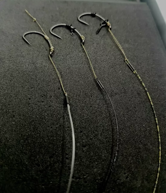 Combi Rigs x 5 Korda Style  - Loop Braid- Ready Tied Carp Rigs - Boom - Wafter