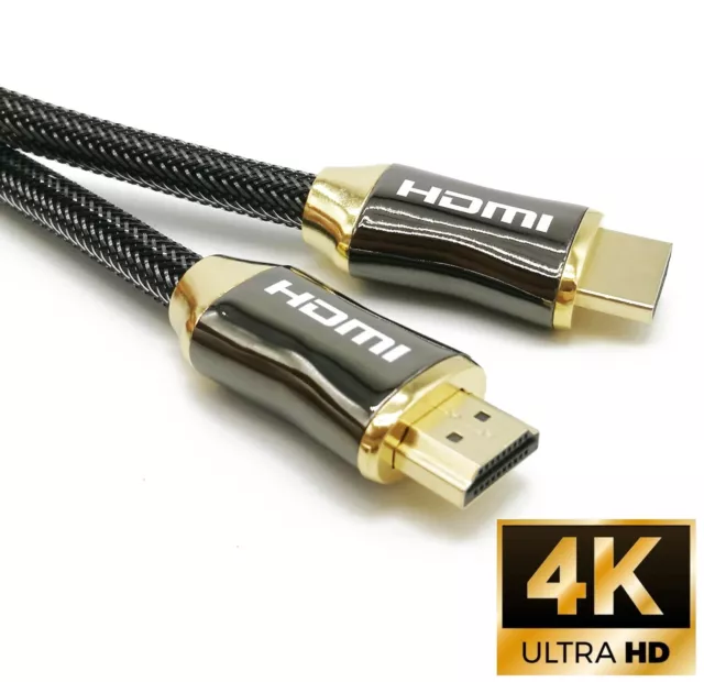 5M HDMI Cable  4K Ultra HD High Speed 2.0 2160p Gold Plated TV PS4 Sky Xbox