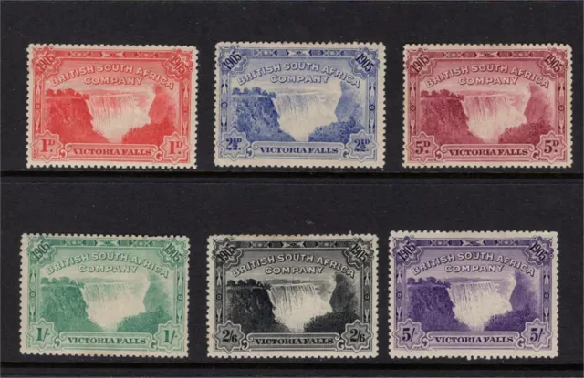 Rhodesia – British South Africa Company EV11 1905 Victoria Falls set Mounted Min