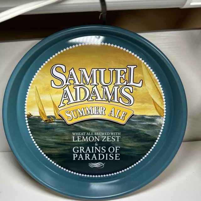 SAMUEL ADAMS Summer Ale Wheat Lemon BEER TRAY - APPROX. 13" IN DIAMETER