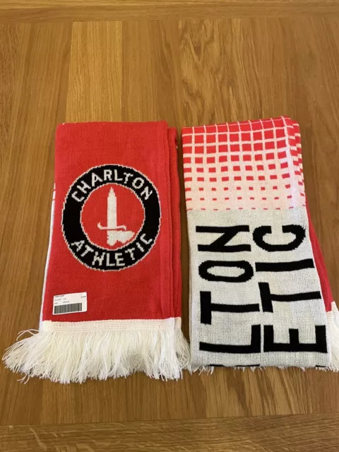 2 X Charlton Athletic FC Scarves New