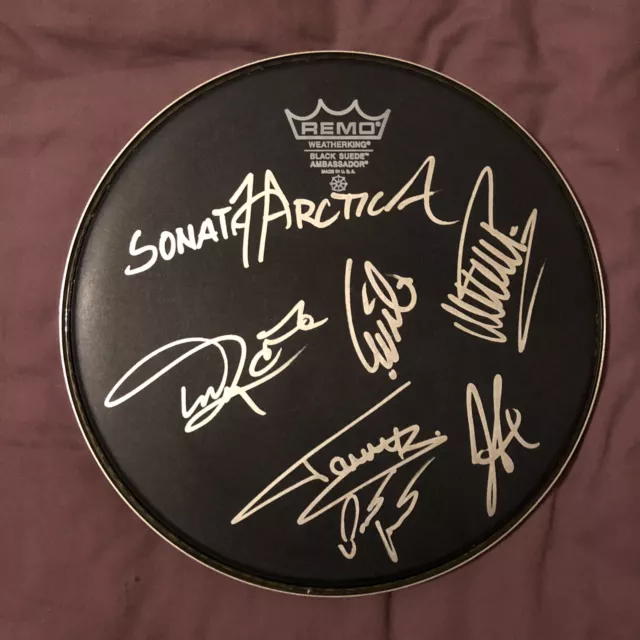 Sonata Arctica FULLY SIGNED Drumhead Skin