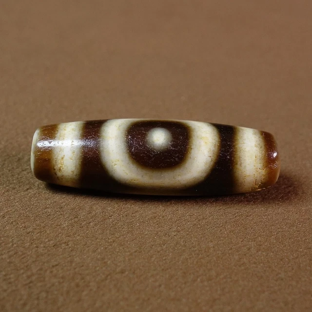 Ancient Tibetan DZI Beads Old Agate Special 2 Eye Totem Amulet Pendant GZI #9167