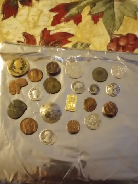 Various Ancient Coins Starter Pack__Roman, Greek, India, Etc. Silver And Gold