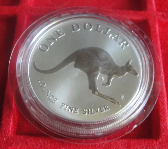 Silbermünze Australien Känguru 1 Dollar 1993 1 Ounce 999 Silber