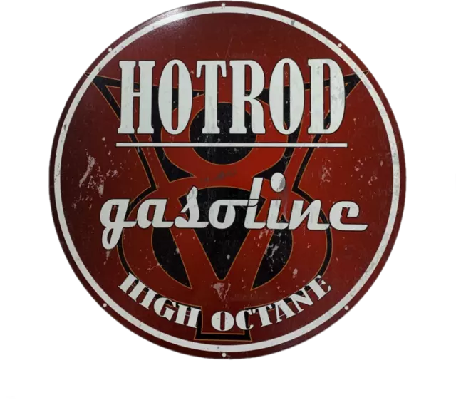 LARGE Holden Ford V8 Hot Rod Metal Bar Sign Round Single Sided 560mm