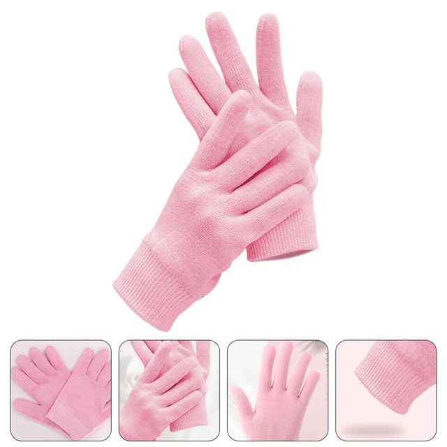 Guantes de máscara de mano hilo exterior de algodón aceite esencial guantes hidratantes rosa