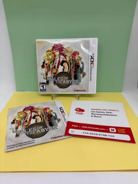 Tales of the Abyss (Nintendo 3DS 2012) CASE Manual and insert only NO GAME