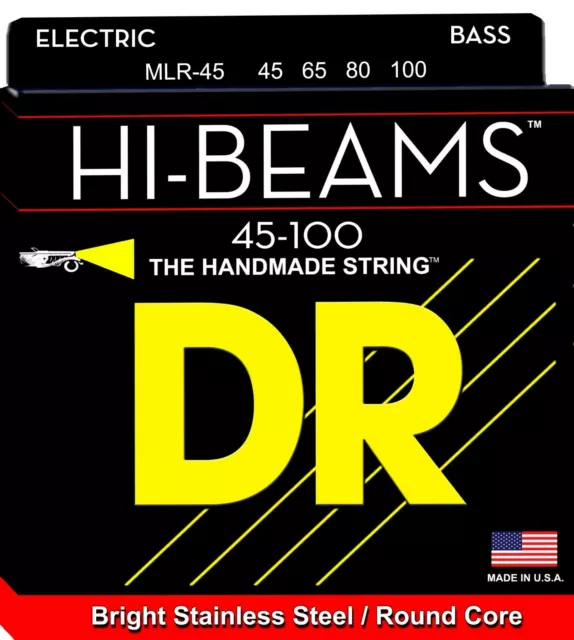 DR MLR-45 Hi Beam BASS Guitar Strings 45-100 medium-lite gauge