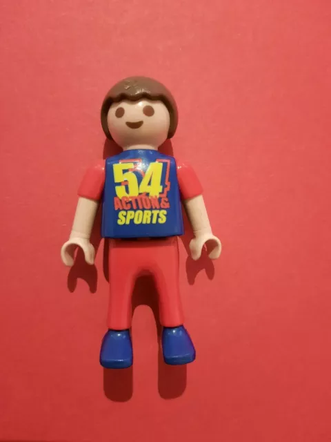 Playmobil Sammlung Figur Junge mit roter Hose und blauen Schuhen Kind #114