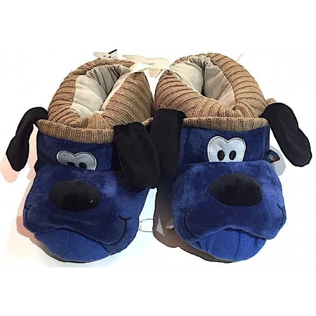 MOPPINE babbucce CANE blu' cagnolino DE FONSECA pantofole bimbo 31/33