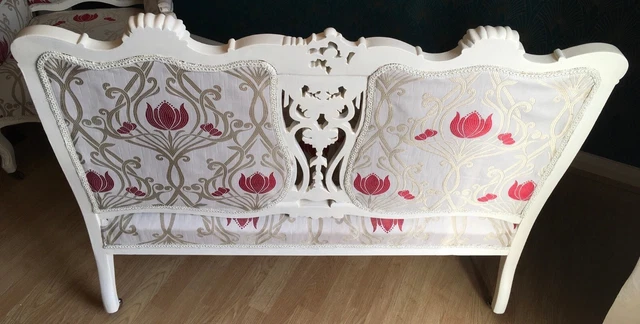 Late Victorian / Edwardian Sofa / Settee in Mackintosh Style Upholstery 3