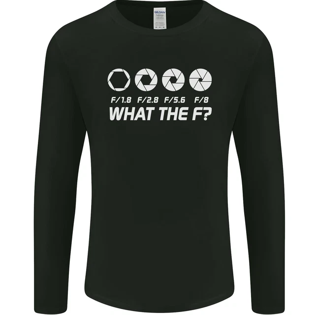 Fotografia What The F Stop Fotografo da Uomo Manica Lunga T-Shirt