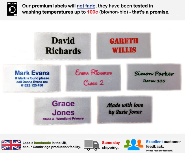 Woven Name Labels Alternative Sew-in Name Tags Identity School Children' Uniform