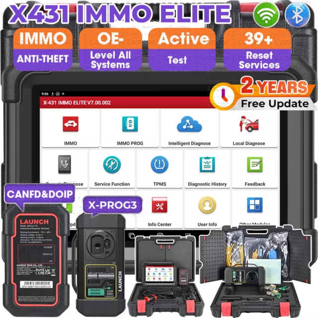 LAUNCH X431 IMMO ELITE Outils Clé Key Programmier Codage Outils diagnostics OBD2