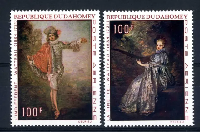 DAHOMEY - PA - 1971 - 250° anniversario della morte di Watteau (1684 - 1721)