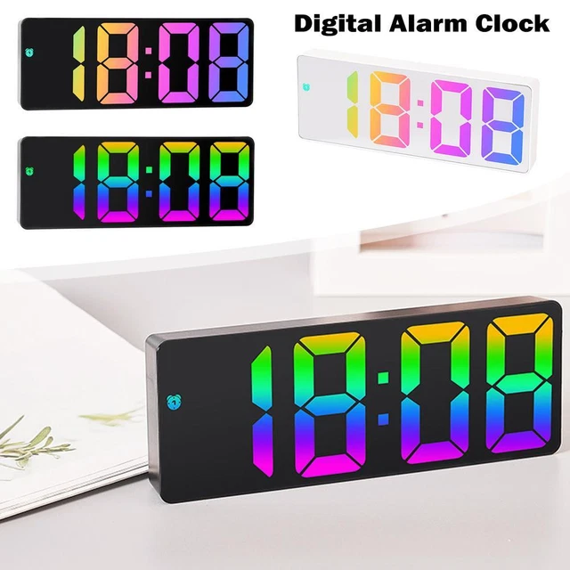LED Digital Alarm Clock with Temperature Date Time Snooze and Bedside