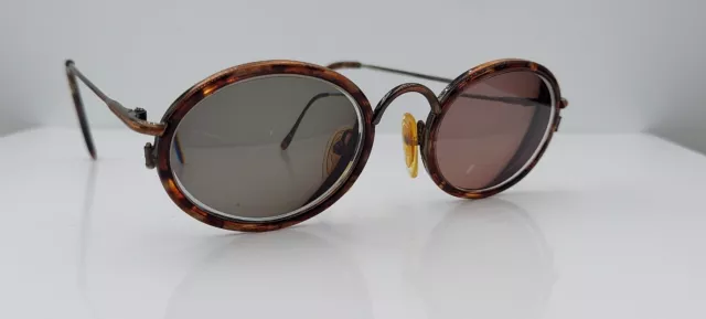 VINTAGE DKNY TORTOISE Bronze Oval Metal Sunglasses FRAMES ONLY $37.40 -  PicClick