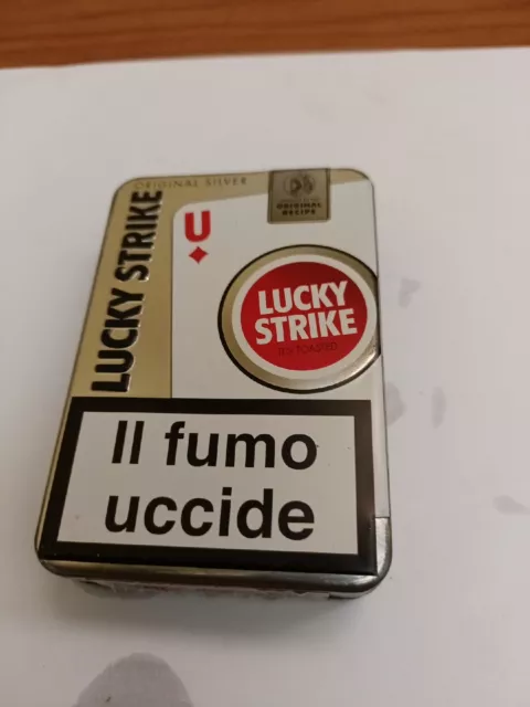 Portasigarette Lucky Strike in metallo come foto ricevete