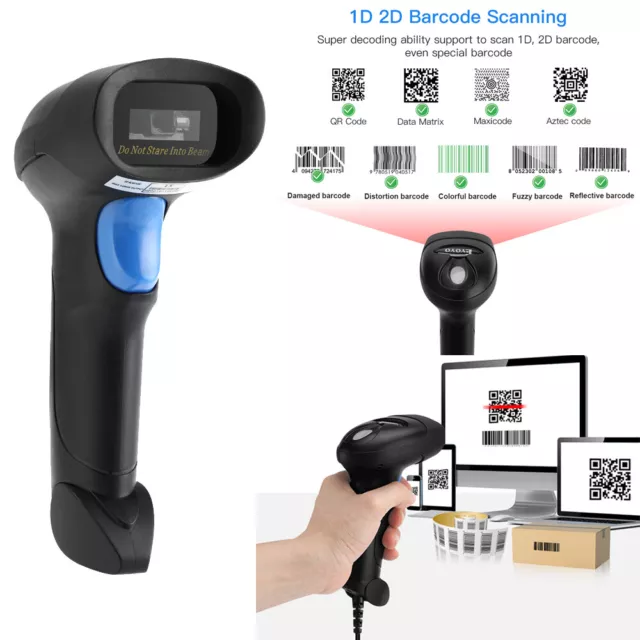 EY-L5 USB Wired Barcode Scanner 1D 2D Data Matrix Reader Auto Scanning FN