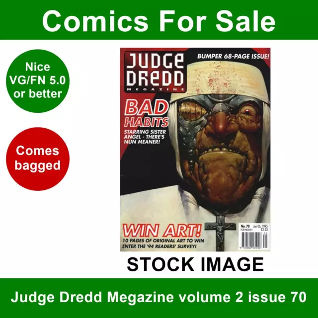 Judge Dredd Megazine Vol 2 no 70 - Nice (VG/FN) - Bumper 68 page issue - 1995