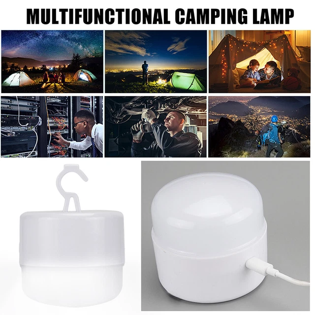 LED CAMPING LIGHTS Rechargeable Emergency Light Bulb Adjustable for