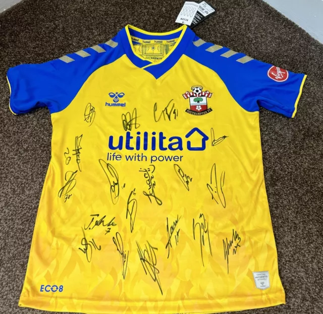 Signed Southampton Shirt. Signed by 2023/24 Squad. Brand New Youths XL Shirt