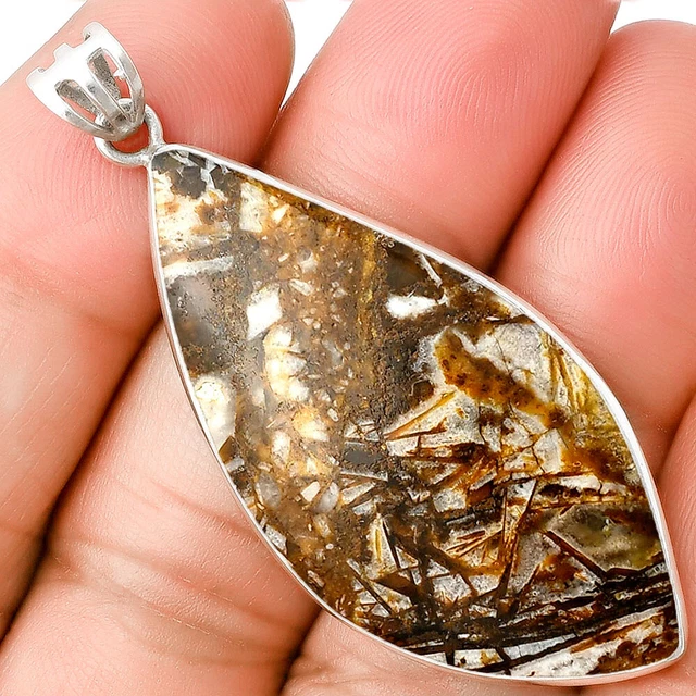 Natural Wild Horse Jasper 925 Sterling Silver Pendant Jewelry P-1001