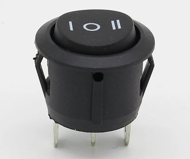 10Pcs Rocker Switch On Off Latching 3 Pins Black Electrical Hardware Parts New