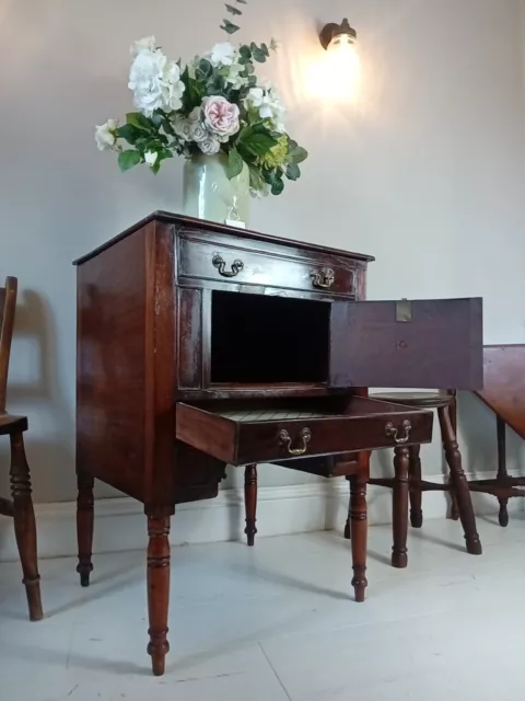 Antique Mahogany Desk Pot Cupboard Bedside Cabinet Cupboard 18th Century