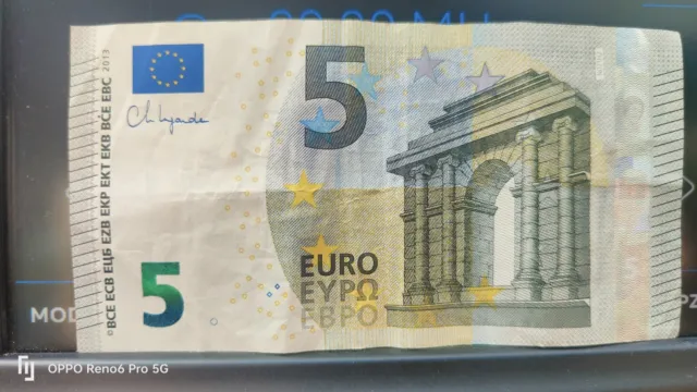 Banconota da 5 Euro con serie Rara solo 5 numeri (0.2.4.6.8)  e Tutti Pari -  R2