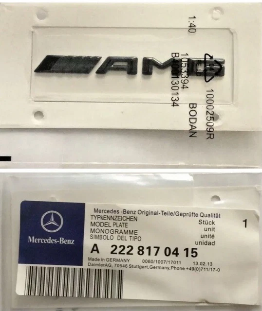 MERCEDES AMG BADGE for Centre Console Dashboard Interior BLACK Free P&P