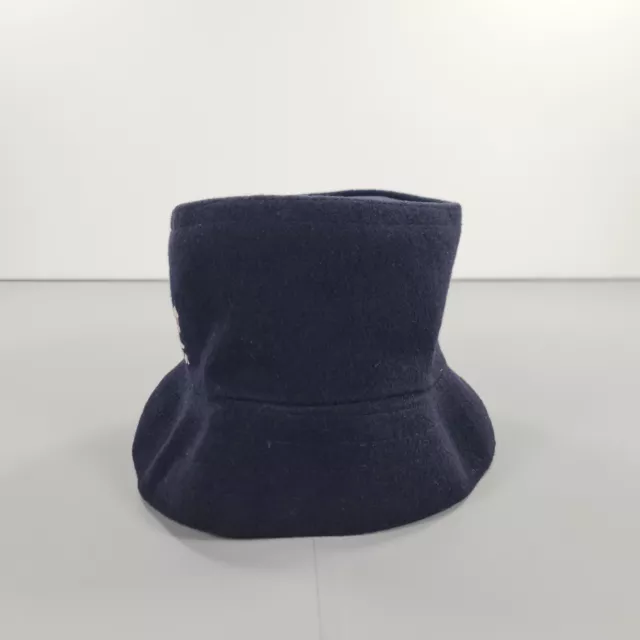 Kangol Lindale Trilbymütze marineblau Filzeimer Wollmischung Vintage Logo klein 2