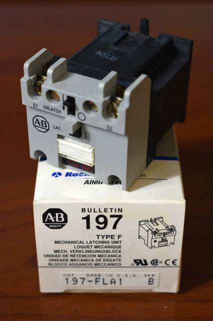 Allen Bradley 197-FLA1 Ser. B Contactor/Relay Mechanical Latch Attachment