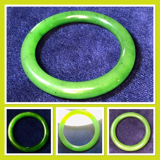 Imperial jade Jadeite Solid bangle very rare colour gem quality 165 Crt Myanmar