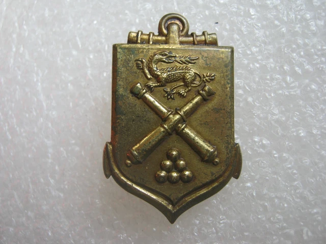 Insigne Original émaillé AFN - Ecole ABC Cavalerie Hussein Dey - Algérie 1950-60