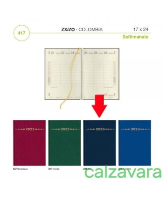 Spirale Fog cm 20,6x29,7 Agenda Agenda Settimanale 2022 Cangini Filippi 