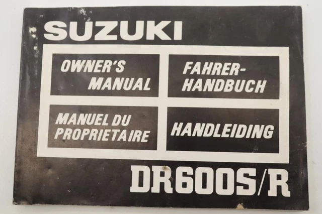 Manuale Utente SUZUKI Dr 600 S/R 1986