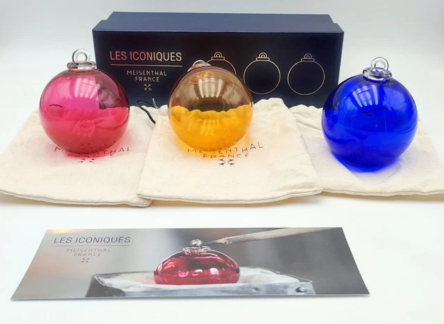 Lot De 2 Boules De Noël Anciennes En Verre Soufflé - Bleu - Déco Vintage
