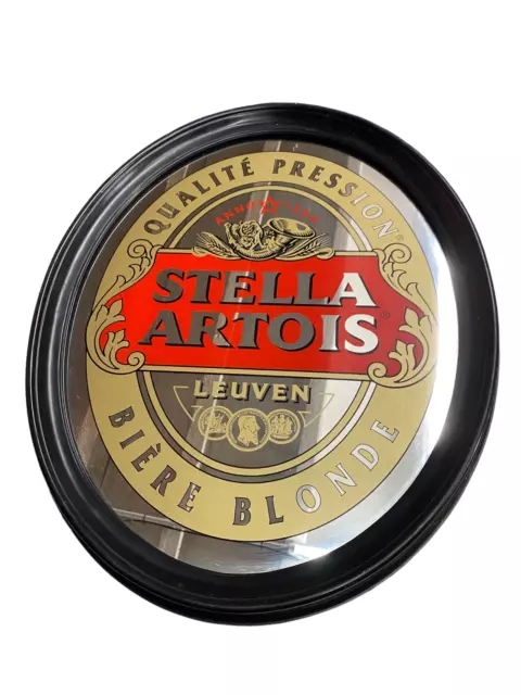 Ancien Miroir Glace Stella Artois Verre Bière