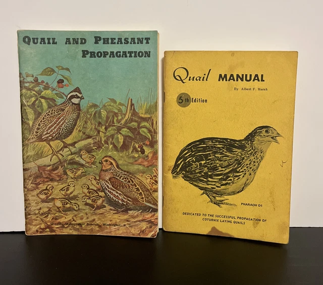 Quail and Pheasant Propagation 1951 & Quail Manual 1971 Vintage Books. Hunting